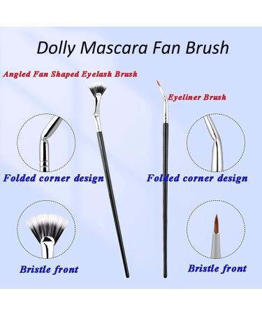 3Pcs Black Folding Lash Brush Set - 2024 Upgrade Angled Mascara Fan & Clump-Free Eyelash/Eyebrow Brushes with Soft Bristles | Perfect Makeup Tool for Flawless Lashes - Buy Online on GoSupps.com