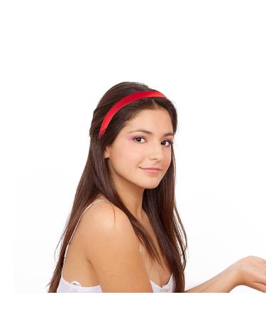 Duufin 30-Piece Satin Craft Headbands for Girls and Women - 30 Colors Multicolored - DIY 1.5cm Plain Headband Set - Buy Online on GoSupps.com