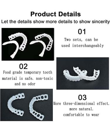 2 Pairs Veneers Dentures - Temporary Tooth Repair for Imperfect Teeth - Buy Online on GoSupps.com