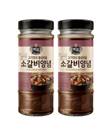CJ Beksul Beef Galbi Sauce Korean Kalbi Short Rib BBQ Marinade 500g (Pack of 2)