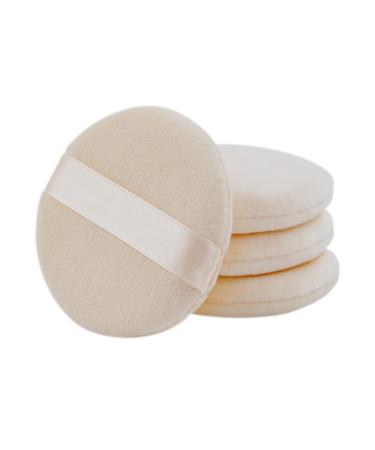 TININNA 5 pieces baby powder puff body powder puff talcum powder talcum powder powder puff back with nylon strap DISPOSABLE packaging