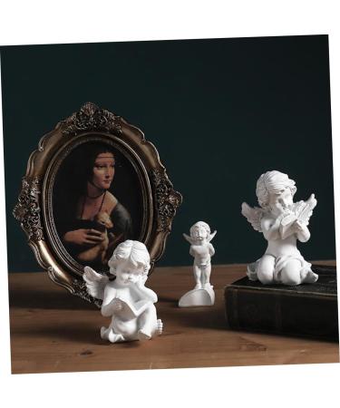 Alipis Decor Resin Crafts Reading a Book Staue Figure Unique Angel Ornaments Accessories Jam Dining Table - Buy Online on GoSupps.com