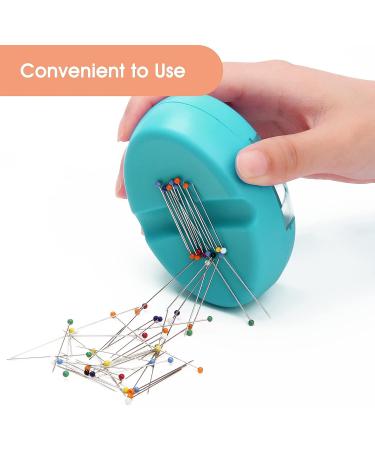 Coitak Magnetic Sewing Pincushion with 100 Plastic Head Pins - Green Magnetic Pins Holder for Sewing & Quilting - Buy Online on GoSupps.com