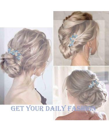 Yheakne Vintage Flower Pearl Hair Clip - Decorative Retro Hairpin for Women & Girls (Blue) - Buy Online on GoSupps.com