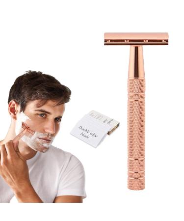 Eco-Friendly Double Edge Safety Razor for Men & Women - Reusable Metal Razor with 5 Blades | Perfect Grooming Gift for Friends & Lovers - Buy Online on GoSupps.com