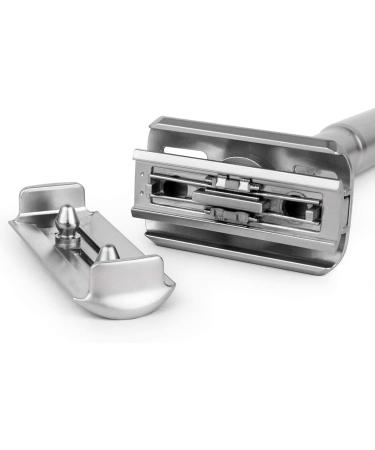 QSHAVE Adjustable Double Edge Safety Razor with Titanium Coated Blades - Buy Online on GoSupps.com