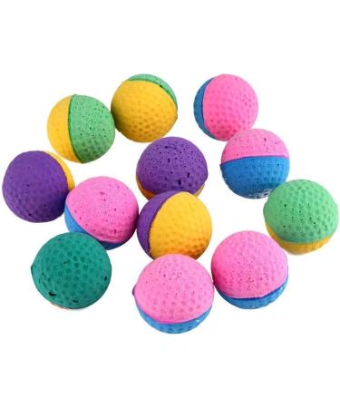 Ndier 8 soft cat balls colorful latex scratch balls k toy ball bite-proof training toy for small dogs cats kitten