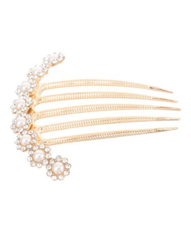 DOITOOL Womens Headpiece Pearl Hair Side Comb Hair Comb for Girls Wedding Hair Accessories for Brides Hair Accessories for Women Hair Combs Hair Piece Miss Grace Imitation Pearls