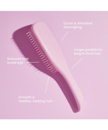 Tangle Teezer Large Ultimate Detangler Hairbrush for Long Thick Curly Hair - Gentle Two-Tiered Teeth, Reduces Breakage - Peach Glow - Buy Online on GoSupps.com