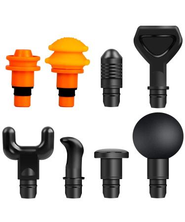 Massage Gun Heads for Hypervolt Go, Replaceable Massager Gun Attachment 8 Different Muscle Massager Heads Deep Tissue Percussion Plug and Play Salon Tools Home Pain Relief New Upgrade Massage Head