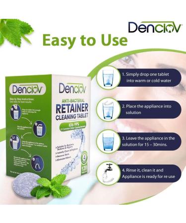 Retainer Cleaning Tablets Fresh Brite & Stain-Free for Invisalign Aligners Dentures Mouth Guard Denture Cleaner - Pack of 12 (Trial Pack) - Buy Online on GoSupps.com