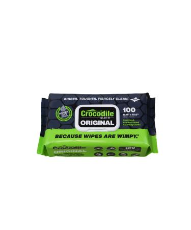 Crocodile Cloth Original - 100, 10" X 15" Cleaning Wipes. Large, Moist, Absorbent and Disposable Cleaning Cloths. Safe on Skin and Multiple Surfaces. 100 Count (Pack of 1) - Buy Online on GoSupps.com