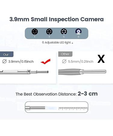 BAIXDM Digital Otoscope Camera - 4.5 HD Screen 3.9mm Ear Scope with Light Photo & Video Recording - Buy Online on GoSupps.com