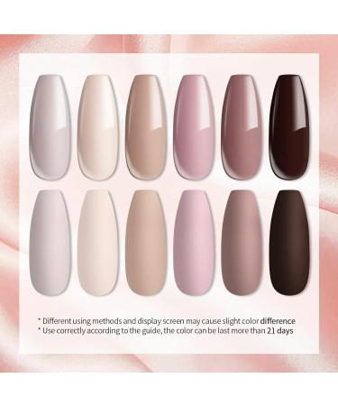 UR SUGAR 6-Piece Nude Gel Nail Polish Set for French Manicure | Brown & Pink Neutral Colours | UV LED Soak Off Gel Kit for DIY Home Salon - Buy Online on GoSupps.com