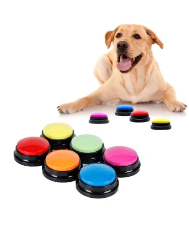 MEMOEVER 6 PCS Dog Buttons Talk Training Recordable Training Buttons for Communication Pet Training Train Your Dog To Press Buttons Funny Gift for Dog