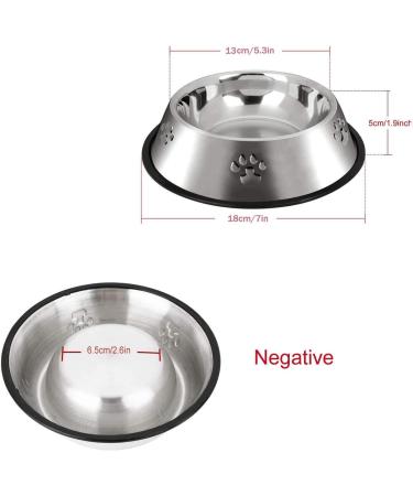 SUOXU Stainless Steel Dog Bowls Dog Feeding Bowls Dog Plate Bowls With Non-slip Rubber Bases Small Pet Feeder Bowls And Water Bowls .Pack of 2 S-350ml - Buy Online on GoSupps.com