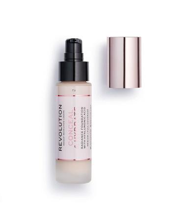 Makeup Revolution Conceal & Hydrate Foundation F3 23ml - Hyaluronic Acid, Vegan & Cruelty Free - Buy Online on GoSupps.com