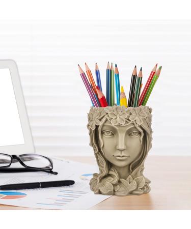 Silicone Goddess Head Planter Mold for Resin, Concrete, Plaster, Polymer Clay - Pen Brush Holder & Vase Mold - Buy Online on GoSupps.com