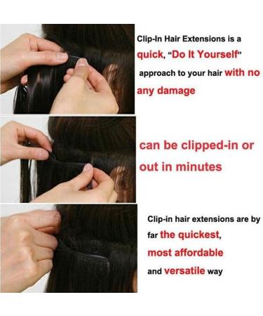 Ombre Colorful Synthetic Hair Extensions 26 Dark Brown Full Head Clip-In Hairpiece - Buy Online on GoSupps.com