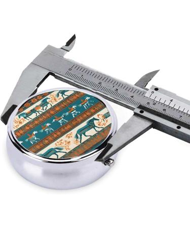 Round Horse Pill Box - 3 Compartment Mini Travel Organizer for Vitamins & Medicines | Portable Decorative Pocket Case - Buy Online on GoSupps.com