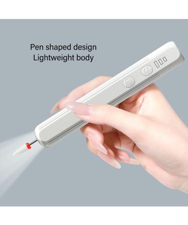 Electric Nail Grinder Manicure Pedicure Tools Electric Nail Drill Pen USB Rechargeable LED Light with 6 Heads for Salon for 2.35mm Nail Tips - Buy Online on GoSupps.com