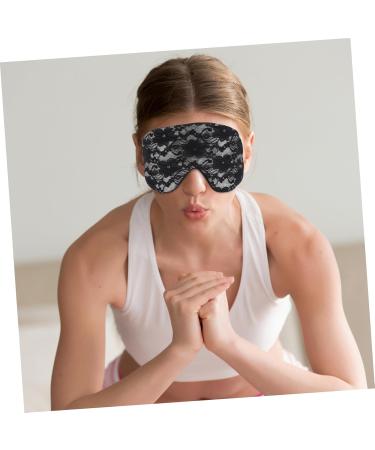 MAGICLULU Lace Flower Eye Mask Travel Polyester Sleepy Eyes Goggles 22x9x0.8cm Black - Buy Online on GoSupps.com