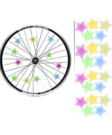 Lohill 36PCs spokes reflectors bicycle children reflective stars plastic bicycle bike bike pearls spoke clicker bike spokes pearls pearls decor for girls children