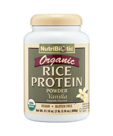 NutriBiotic Raw Organic Rice Protein Vanilla 1.3 lbs (600 g)