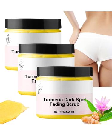 Brightening Bikini Scrub For Body Care, Intimate Exfoliating Body Scrub For Dark Spots, Ingrown Hair Treatment For Bikini Area Bump Eraser, Bikini Area Exfoliator for Women, 150 g (3pc)