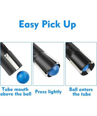 Melanther 34.25 Inch Aluminum Golf Ball Retriever - Holds 20 Balls - Golf Gift for Men and Women - Buy Online on GoSupps.com