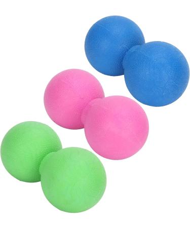 Verdant Touch Peanut Massage Ball - Silicone Yoga & Fitness Equipment for Muscle Relaxation - Available in Rose Red Green Blue - Buy Online on GoSupps.com