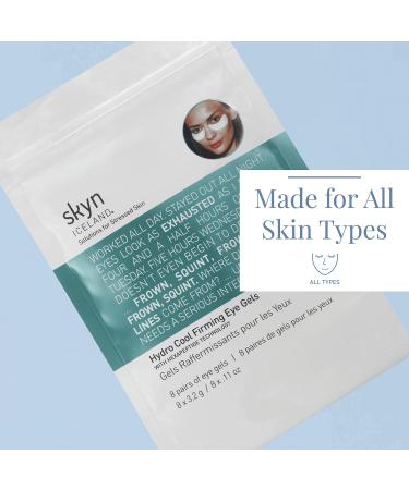 skyn ICELAND Hydro Cool Firming Eye Gels - 8 Pairs, Under-Eye Gel Patches for Firming, Toning, and De-Puffing Under-Eye Skin - Buy Online on GoSupps.com