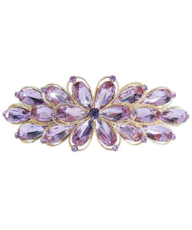 MAGICLULU Rhinestone Spring Hair Accessories Sparkle Hair Clips Bride Hair Clip Girl Hair Accessories Vintage Hair Barrettes Hair Decoration Alloy Delicate Big Hairpin Miss Purple