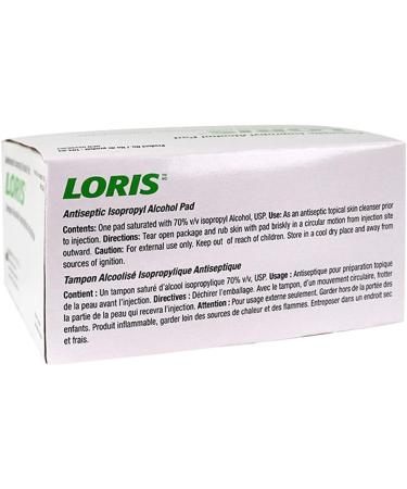 Loris Antiseptic 70% Isopropyl Alcohol (2 Pack | 400 Pads) - Buy Online on GoSupps.com