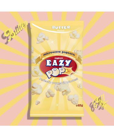 Eazy Pop Popcorn Pick N Mix - Choose From 3 Flavours | Butter Salted Sweet | Gift Set for Popcorn Lovers | Pack of 2 (85g) 85 g (Pack of 2) - Buy Online on GoSupps.com