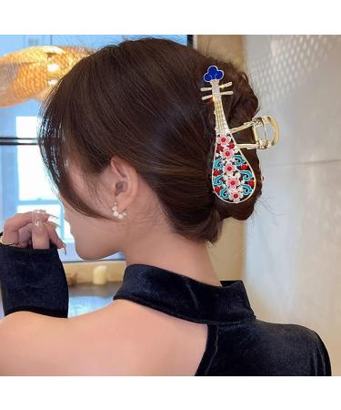 Diamond-Studded Pearl Flower Beijing Opera Fan Tassel Hairpin Grab Clip Shark Clip Creative Hair Accessories Female (Color : 2111a) - Buy Online on GoSupps.com