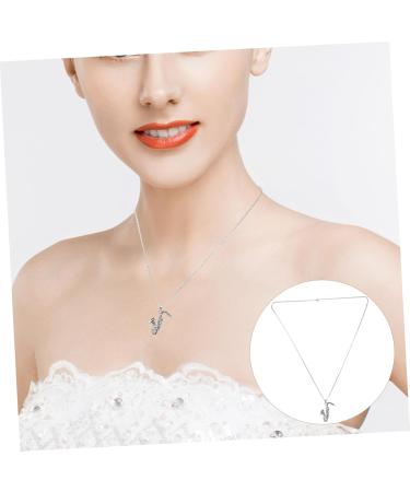 Parliky Saxophone Pendant Necklace A Necklace Charm Necklace Women Pendant Necklace Jewelry Miss Fashion - Buy Online on GoSupps.com