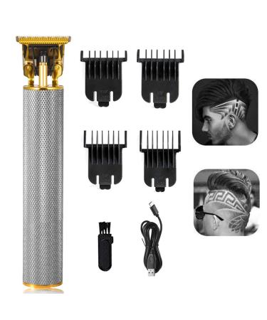 Professional Hair Trimmer Hair Clipper Cordless Outliner Kit USB Rechargeable Electric T-Blade Trimmer Hair cuttings Pro Li Outliner for Men Zero Gapped Detail Barber with 4 Guide Combs Brush