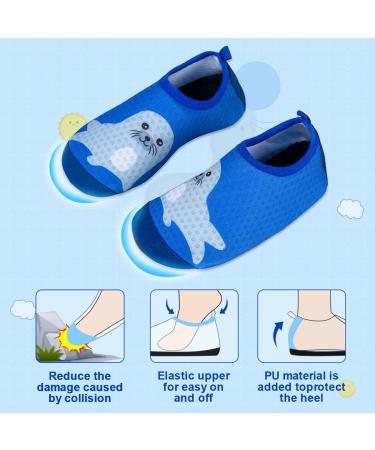 Kids Non-Slip Quick Dry Beach Swim Shoes - Little Seal Blue | 12/12.5 UK Child - Buy Online on GoSupps.com