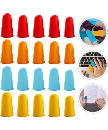 TEHAUX 20pcs Finger Cots | Rubber Finger Protectors & Caps for Sewing Hot Glue Anti-Static | Durable Finger Cushions and Gloves - Buy Online on GoSupps.com