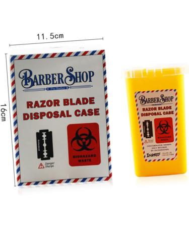 Fomiyes 2-Pack Men's Hairdressing Salon Yellow Blade Case - Professional Safe Storage Bucket for Hot Objects - Buy Online on GoSupps.com
