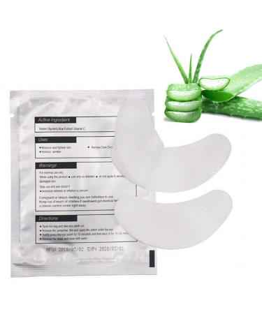 Buy 100 Pairs Eyelash Extension Eye Pads | Lint Free Hydrogel Gel Under Eye Patches for DIY Beauty | Includes Transparent Cosmetic Bag - Buy Online on GoSupps.com