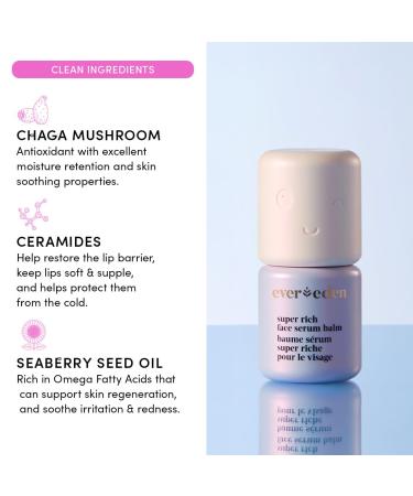 Evereden Super Rich Hydrating Face Serum Balm: Clean & Vegan Soothing & Nourishing Moisturizer Stick for Harsh Cold Climates - With Syberian Chaga Ceramides & Seaberry Seed Oil - Buy Online on GoSupps.com