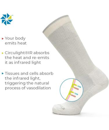 Circufiber Diabetic Socks - Improves Circulation, Reduces Swelling & Pain - Comfortable Loose Fit - Non-Binding Wide Crew - 3 Pairs, Black, X-Large - Buy Online on GoSupps.com