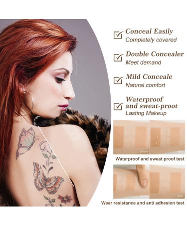 Professional Waterproof Tattoo Concealer & Scar Cover Makeup Set - Buy Online on GoSupps.com
