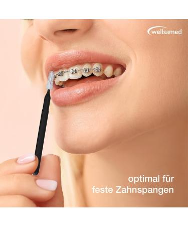 Wellsamed Minipik Interdental Brushes - 10 Piece Set ISO 7 1.2mm Size Black - Effective Cleaning for Interdental Spaces - Buy Online on GoSupps.com
