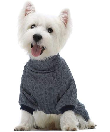 Fitwarm Turtleneck Knitted Dog Sweater Winter Outfit - Pet Coats & Cat Clothes - Buy Online on GoSupps.com