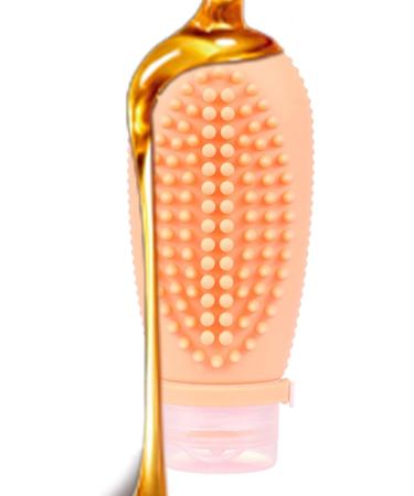 Leakage-Proof Silicone Travel Bottles with Massage Brush - Portable Shampoo & Toiletries - Non-Slip Handle - Perfect Travel Storage Solution - Buy Online on GoSupps.com