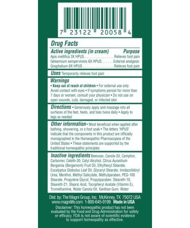 MagniLife DB Foot Cream | Soothes Burning, Tingling & Shooting Sensations | Calming Relief for Dry, Cracked Skin | 4oz Tube - Buy Online on GoSupps.com
