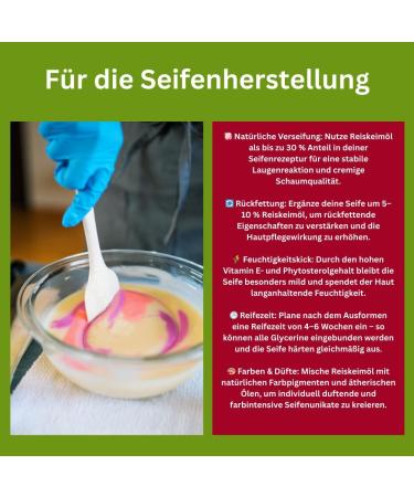  Nakobe Premium Rice Germ Oil - Lightweight Base Oil for DIY Cosmetics Soaps Massage and Aromatherapy - Nakobe (500ml) - Buy Online on GoSupps.com